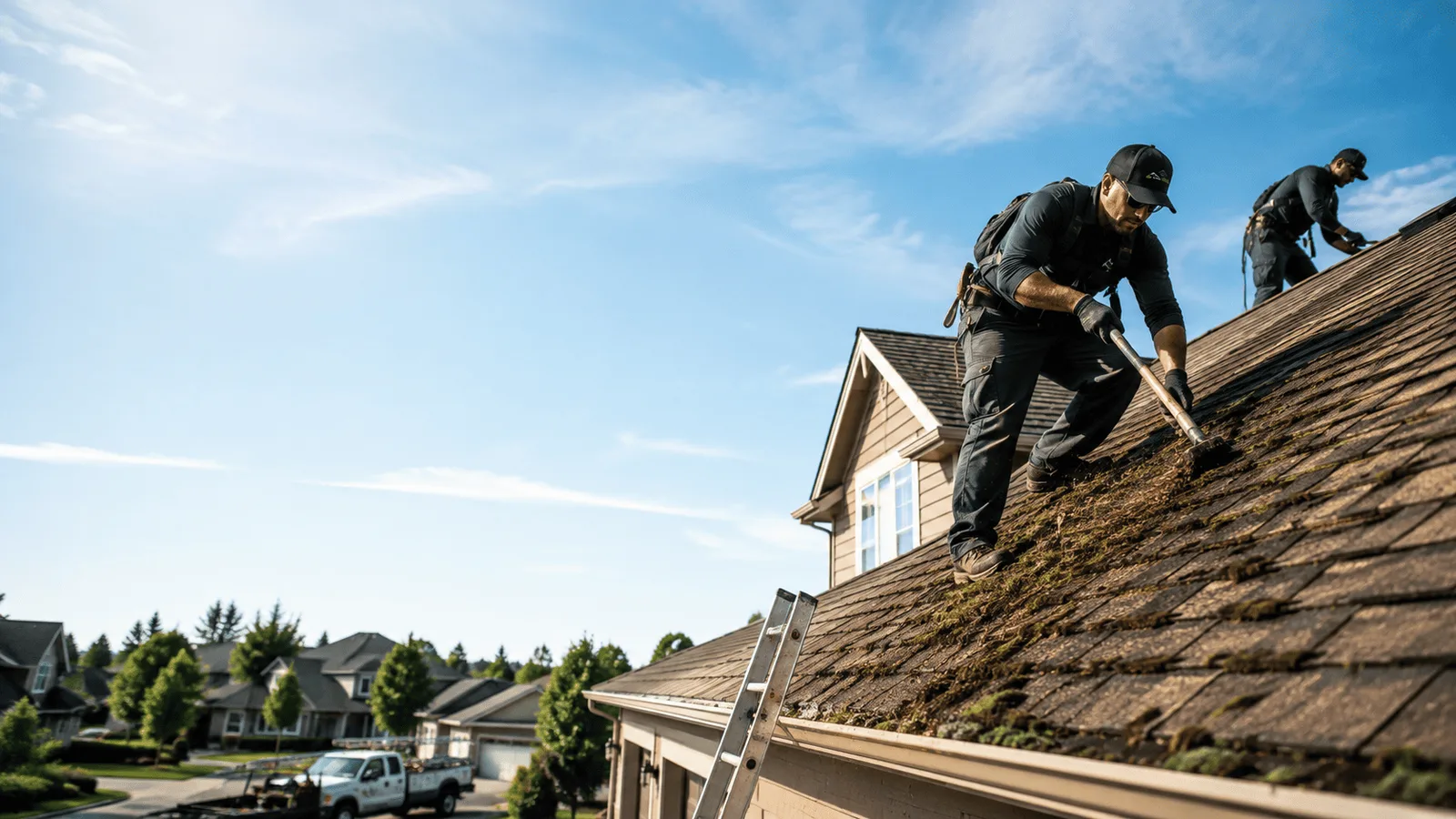 Roof Moss Removal in Hoffman Estates, IL near me